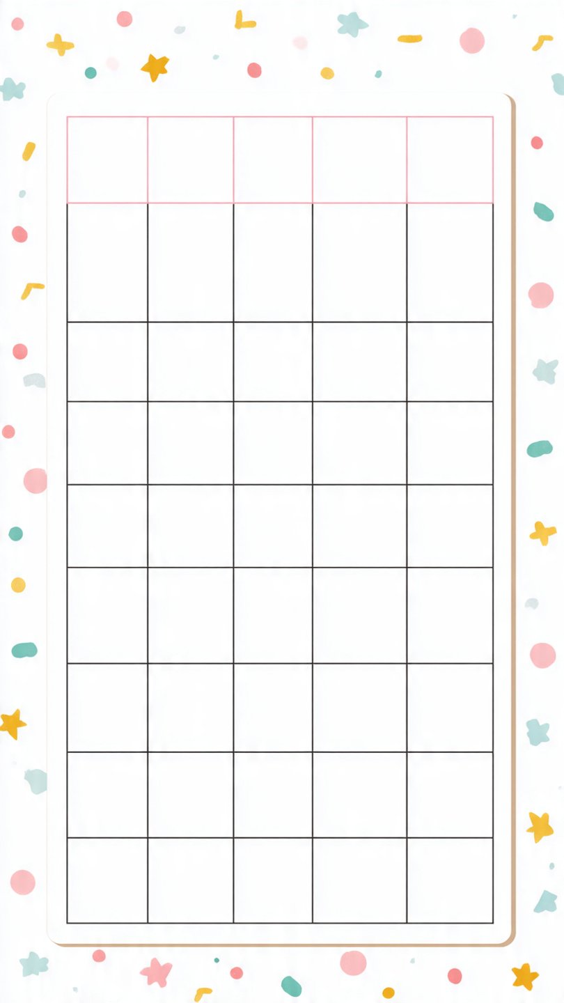 blank bingo card