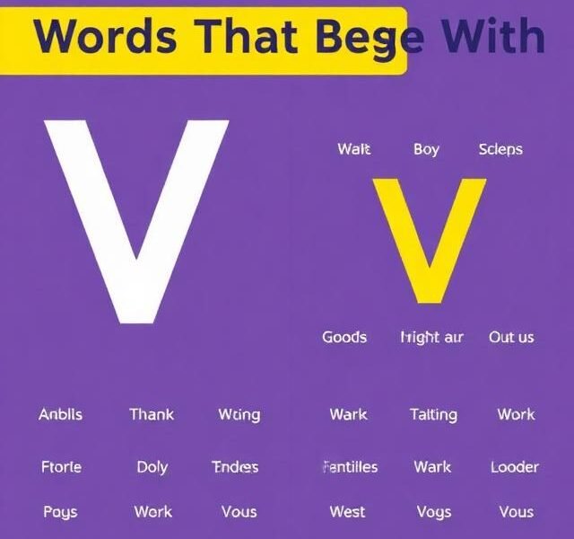 words that begin in v