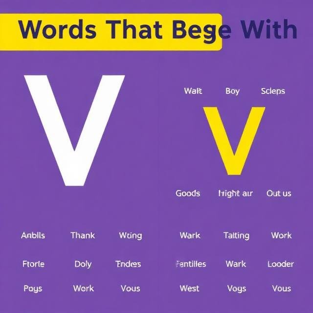 words that begin in v