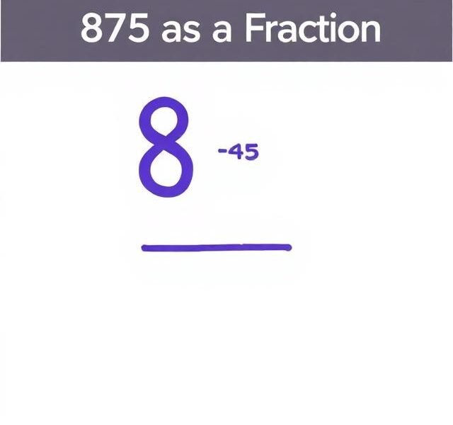 875 as a fraction